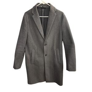 Zara Women's Gray Wool Overcoat